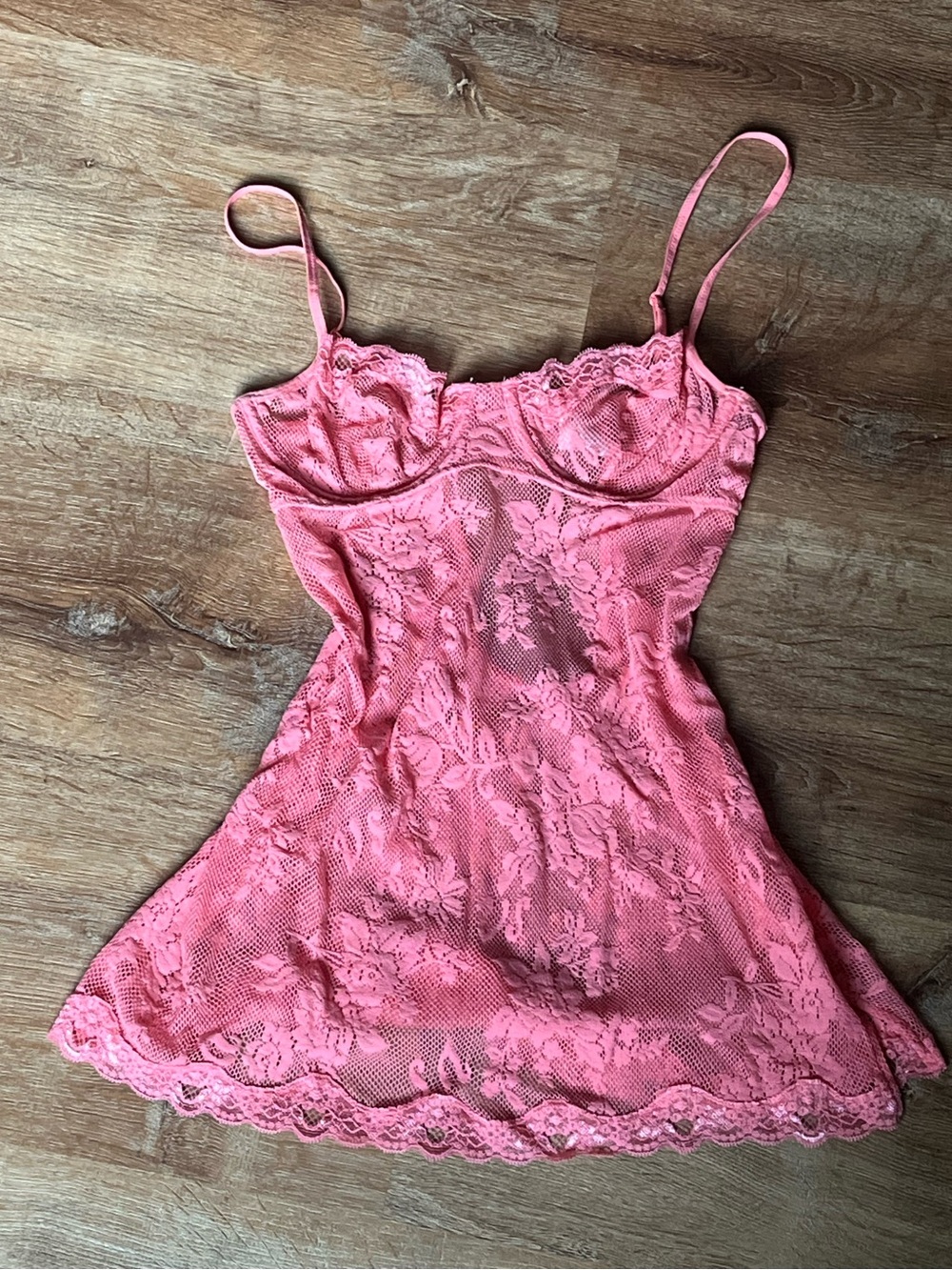 Victoria’s Secret Pink Lace Babydoll Slip Dress Y2K Size M